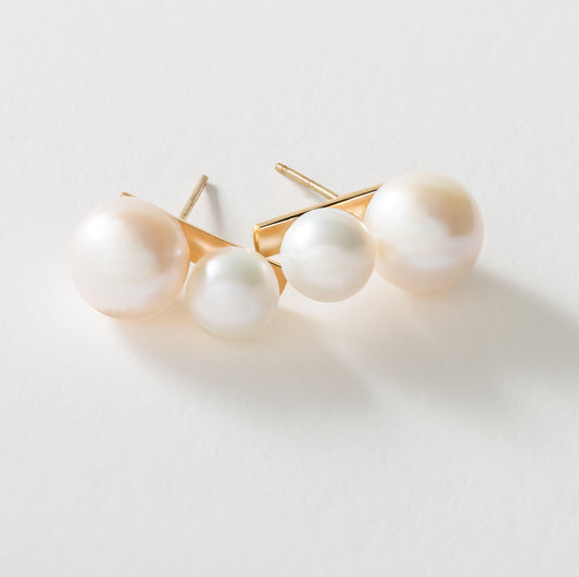 Classic Beauty Double Pearl Earrings