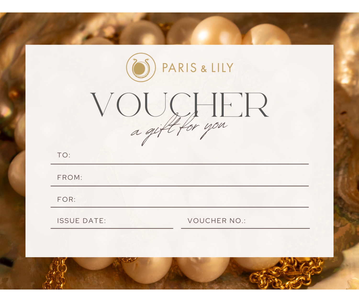 Paris and Lily Gift Voucher