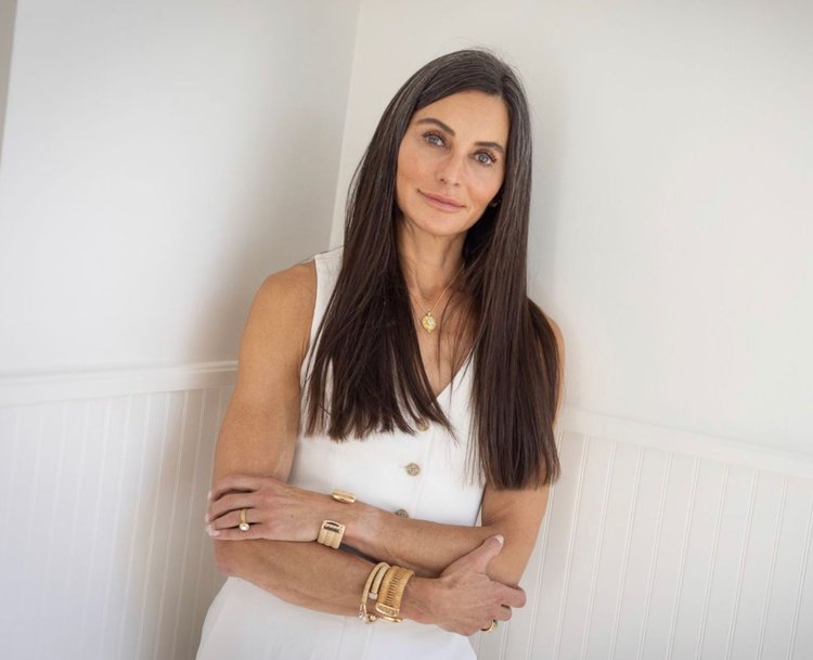 Bay Sail Nantucket Lightship Basket Cuff with Gold and Diamonds on Paris & Lily Founder Jen O'Dell