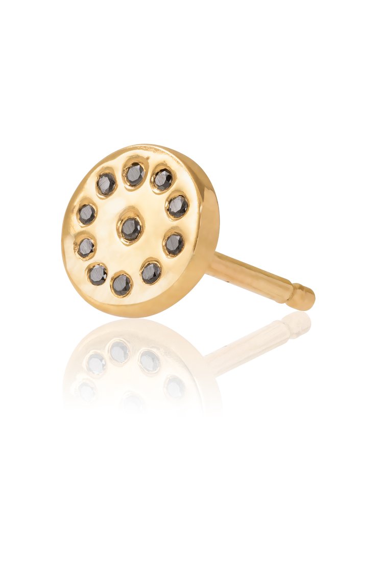 Dark Moon black diamond stud earring