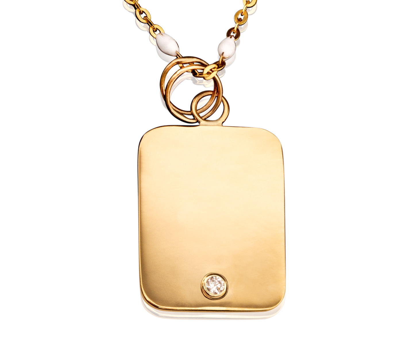 gold beachtag pendant necklace