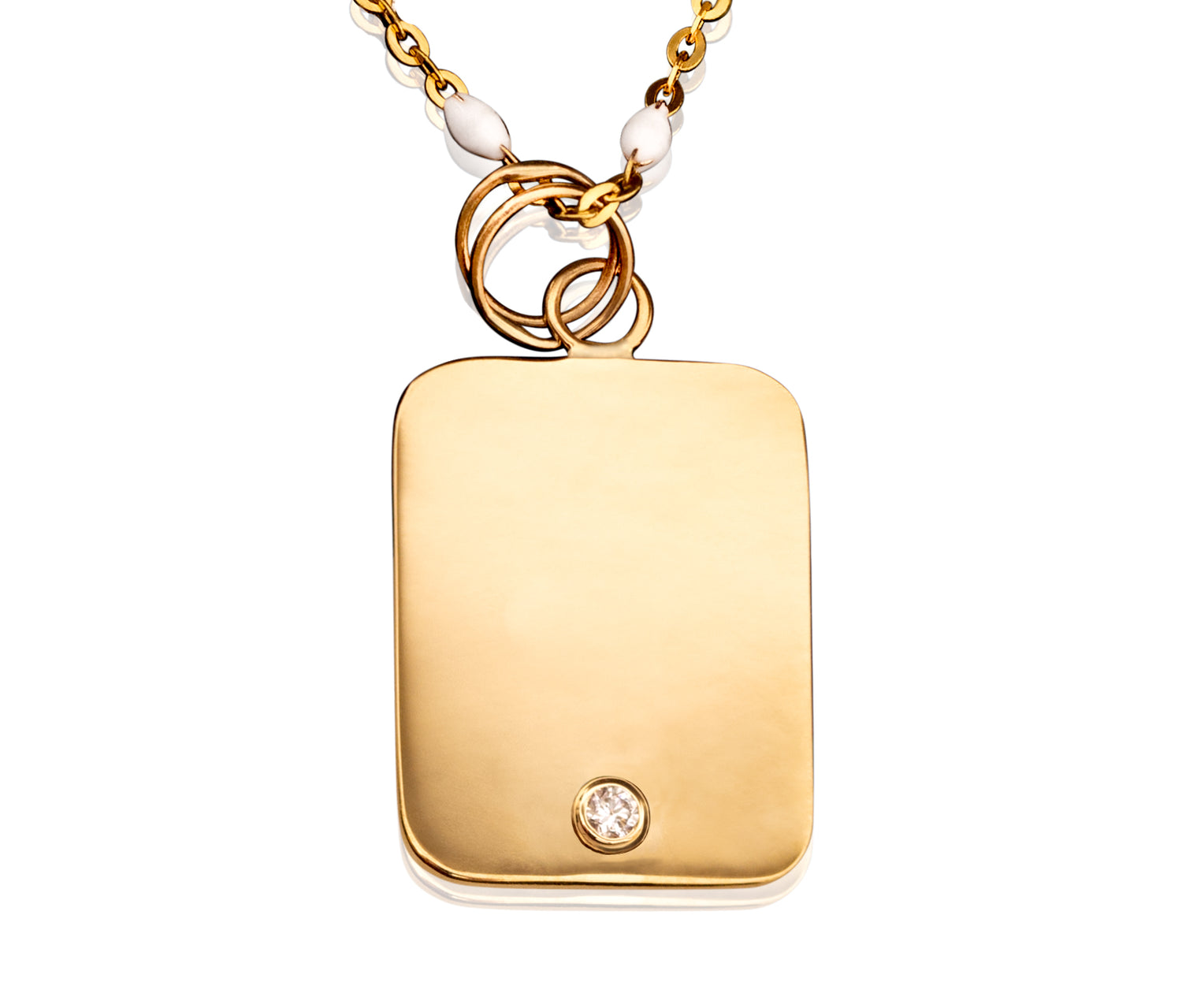 gold beachtag pendant necklace