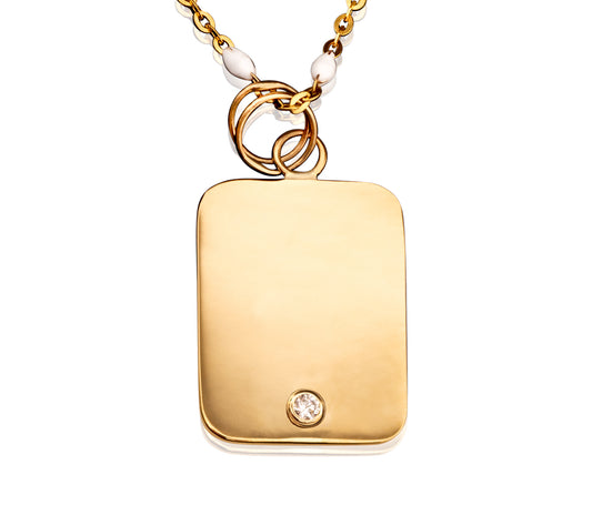 gold beachtag pendant necklace